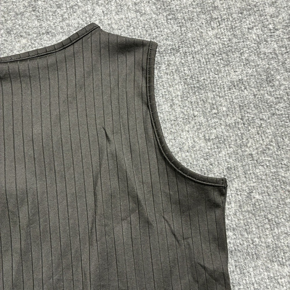 Anyshow Black Ribbed Sleeveless Ruffle Hem Mini Dress Size Small Boho LBD - Picture 14 of 16